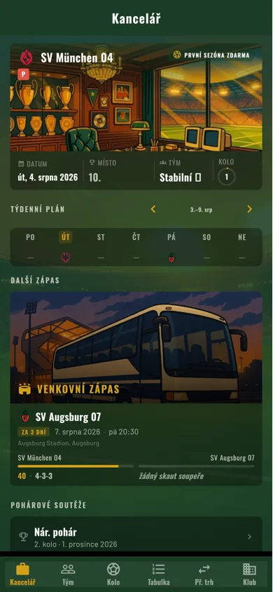 Anpfiff — kancelář a ligové kolo