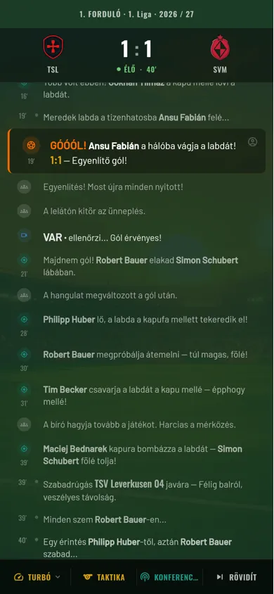 Anpfiff — élő szöveges meccsközvetítés