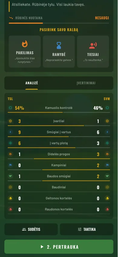 Anpfiff — kalba per pertrauką