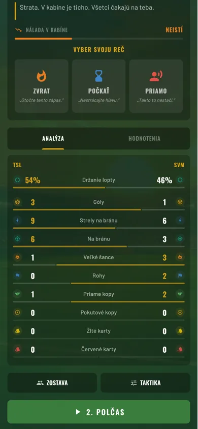 Anpfiff — polčasový príhovor